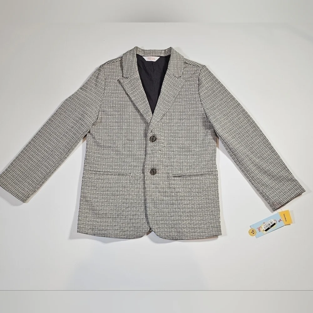 Cat & Jack Boys Houndstooth Knit Suit Jacket Stretch